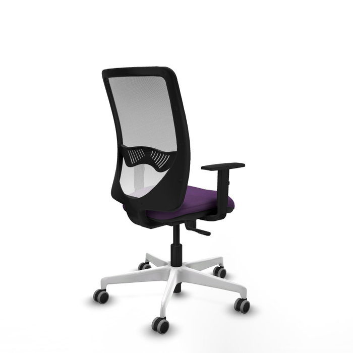 PIQUERAS Y CRESPO Silla de oficina Zulema con mecanismo Sincro, Morada y Blanca