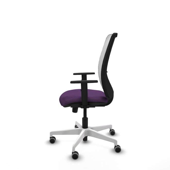 PIQUERAS Y CRESPO Silla de oficina Zulema con mecanismo Sincro, Morada y Blanca
