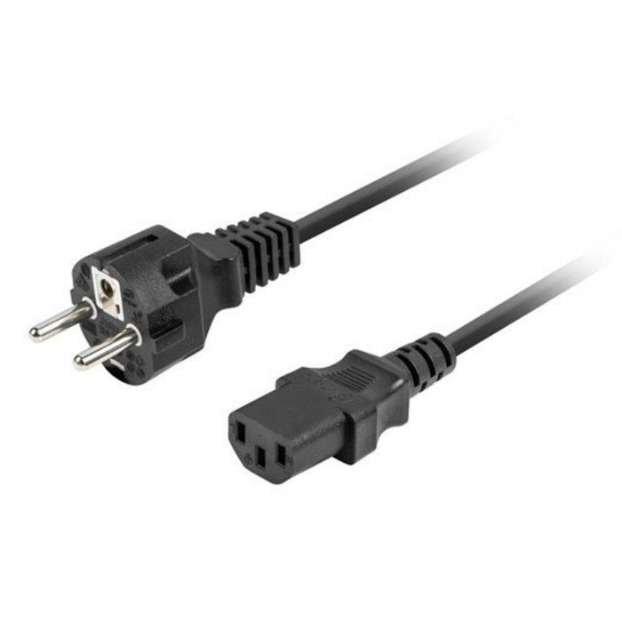 Lanberg Cable de Alimentación Schuko C13 a CEE7/7 1.8 M Negro 2.5 A para Equipos Electrónicos Lanberg Cable de Alimentación Schuko C13 a CEE7/7 1.8 M Negro 2.5 A para Equipos Electrónicos