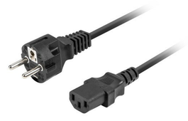 Lanberg Cable de Alimentación CEE 7/7 a IEC 320 C13 1.8m Straight