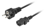 Lanberg Cable de Alimentación CEE 7/7 a C13 1,8m Negro