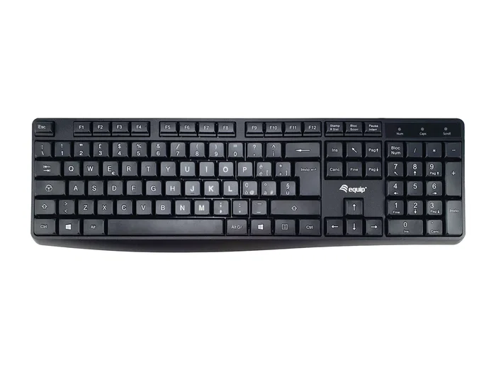 Equip Teclado Oficina USB 245213 QWERTY Italiano Negro Equip Teclado Oficina USB 245213 QWERTY Italiano Negro
