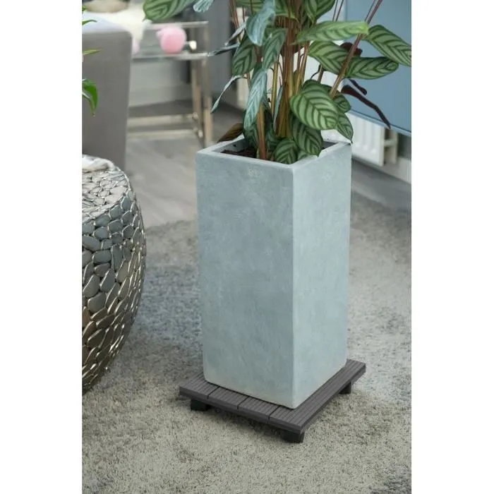 Nature Mesa Enrollable para Plantas - Madera Compuesta - H7 x 30 x 30 cm