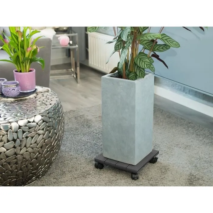 Nature Mesa Enrollable para Plantas - Madera Compuesta - H7 x 30 x 30 cm