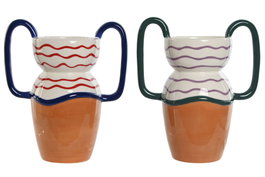 DKD Home Decor Jarrón de Dolomite Ondas Surtido 2