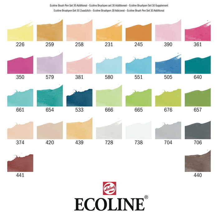 Ecoline Ecoline Brush Pen estuche de 30 colores Ecoline Ecoline Brush Pen estuche de 30 colores