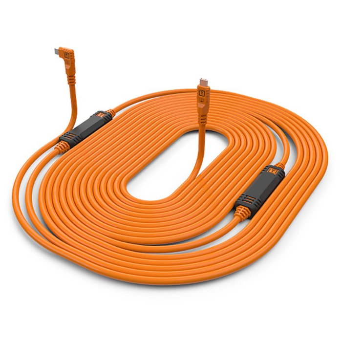Tether Tools TetherPro USB-C a USB-C ángulo recto naranja 9.4m Tether Tools TetherPro USB-C a USB-C ángulo recto naranja 9.4m