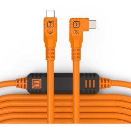Tether Tools TetherPro USB-C a USB-C ángulo recto naranja 9.4m