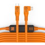 Tether Tools TetherPro USB-C a USB-C ángulo recto naranja 9.4m