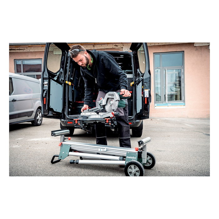 Metabo KGS 254 M Sierra ingletadora de doble bisel 254 mm (KGS254M) 4500 RPM, corte 215x47 mm, 1450 W