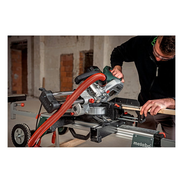 Metabo KGS 254 M Sierra ingletadora de doble bisel 254 mm (KGS254M) 4500 RPM, corte 215x47 mm, 1450 W