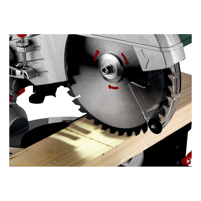 Metabo KGS 254 M Sierra ingletadora de doble bisel 254 mm (KGS254M) 4500 RPM, corte 215x47 mm, 1450 W