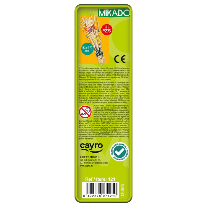 Cayro Juego Mikado en caja de metal, 41 piezas Cayro Juego Mikado en caja de metal, 41 piezas