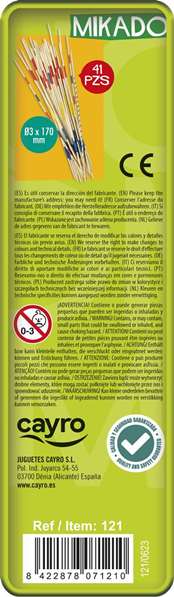 Cayro Juego Mikado en Caja de Metal con 41 Piezas