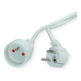 VALUE Cable de extensión de contacto de protección, 10 m, Blanco