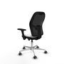 PIQUERAS Y CRESPO Silla de oficina Jorquera con mecanismo Sincro/Traslack, Blanco y Negro