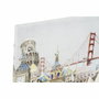 DKD Home Decor Set de 2 Cuadros Lienzo Ciudad Multicolor 90x30x2 cm