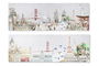 DKD Home Decor Cuadro Lienzo Ciudad Multicolor 2 x 30 x 90 cm (2 Unidades)