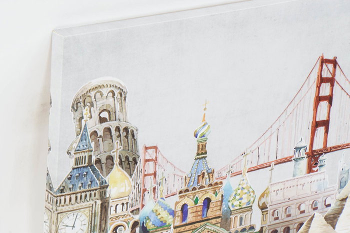 DKD Home Decor Cuadro Lienzo Ciudad Multicolor 2 x 30 x 90 cm (2 Unidades) DKD Home Decor Cuadro Lienzo Ciudad Multicolor 2 x 30 x 90 cm (2 Unidades)