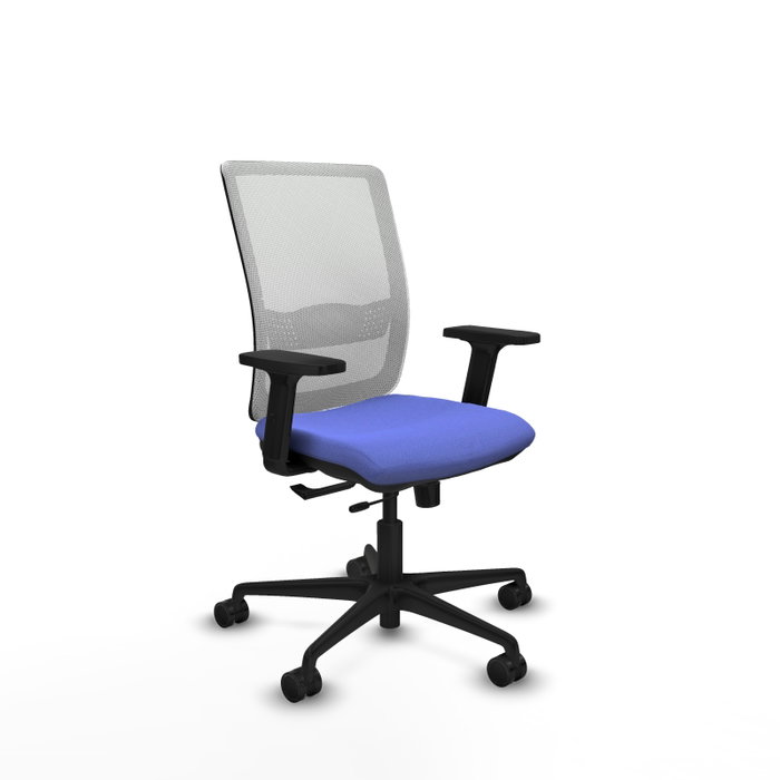 PIQUERAS Y CRESPO Silla de oficina Haches, mecanismo Sincro/Traslack, Azul claro/Blanco PIQUERAS Y CRESPO Silla de oficina Haches, mecanismo Sincro/Traslack, Azul claro/Blanco