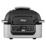 Ninja Foodi Grill & Freidora de Aire Caliente AG301EU - Parrilla, 5.7L, 265°C, 1750W, 5 Programas, para 4 Personas, Color Negro, Acero Inoxidable