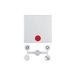 BERKER 1621 19 09 Interruptor de Control Wippe Blanco Mate, Sin Tornillos, Termoplástico, PWS S.1/B.1/B.7 con Lente - 1 Pieza