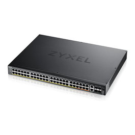Zyxel XGS2220-54FP Conmutador L3 Gestionado con 48 Puertos Gigabit PoE y 4 SFP+ | 50+4P POE M RM | Montaje en Rack | 216 Gbit/s de Capacidad