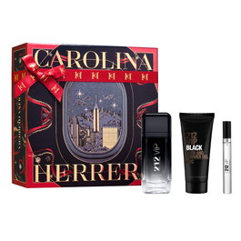Carolina Herrera 212 VIP BLACK Set de 3 piezas con Eau de Parfum y Gel de Baño