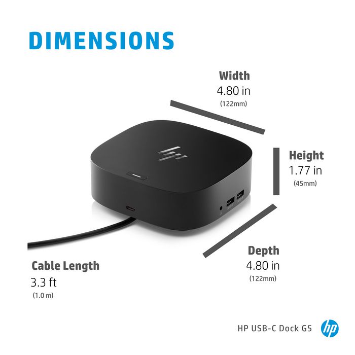 HP USB-C Dock G5 Universal Docking Station para Portátiles USB-C HP USB-C Dock G5 Universal Docking Station para Portátiles USB-C