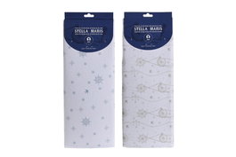 DKD Home Decor Stella maris Tapete Atlantico Azul Blanco 38 x 50 cm Microfibra (12 Unidades)