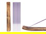 Acorde Set 50 Barras Incienso Lavanda Soporte Madera 12 x 29.5 x 2 cm (Set de 24)