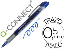 Q-connect Rotulador Roller Azul 0,5 mm