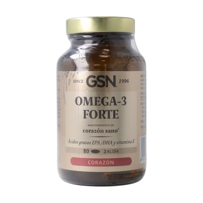 GSN Omega 3 Forte 80 Cápsulas 1410mg Ácidos Grasos EPA DHA