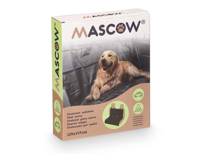 Mascow Cubre Asientos Tela Para Mascotas Negro 27x5x20cm (Set de 6)