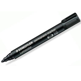 Staedtler Lumocolor Marcador permanente Punta cónica Negro 2 mm