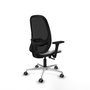 PIQUERAS Y CRESPO Silla de oficina Cilanco con mecanismo Sincro, Blanco y Negro