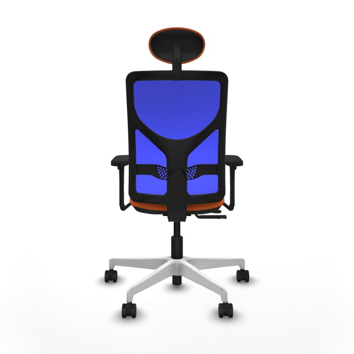 PIQUERAS Y CRESPO Silla de oficina Motilla Naranja y Azul