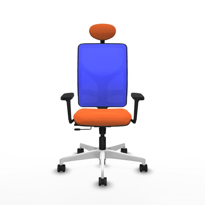 PIQUERAS Y CRESPO Silla de oficina Motilla Naranja y Azul