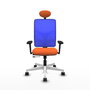 PIQUERAS Y CRESPO Silla de oficina Motilla Naranja y Azul