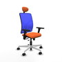 PIQUERAS Y CRESPO Silla de oficina Motilla Naranja y Azul