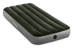 Intex Colchón de aire Downy FT 64760 de 1 plaza con inflador de pie