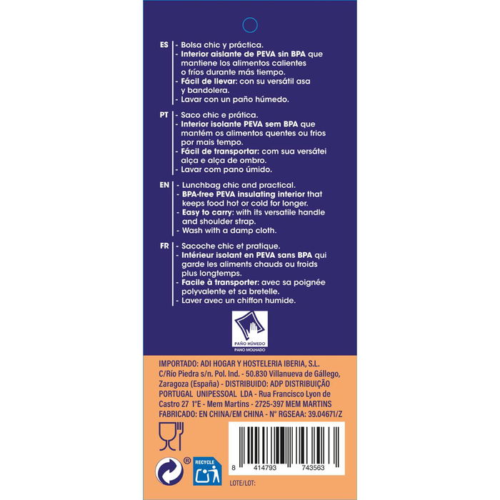 Bolsa Térmica Sarao Quid 21x16x14 cm (6 Unidades)