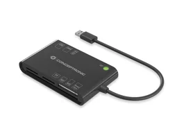 Conceptronic Lector de Tarjetas Inteligente BIAN01B USB 3.2 para DNIe 3.0 y eID (Electronische Identiteitskaart) - Negro