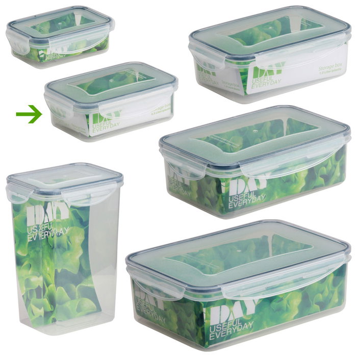 Day Hermético Rectangular Storage 0,5 L Libre de BPA Apto Lavavajillas Microondas Congelador