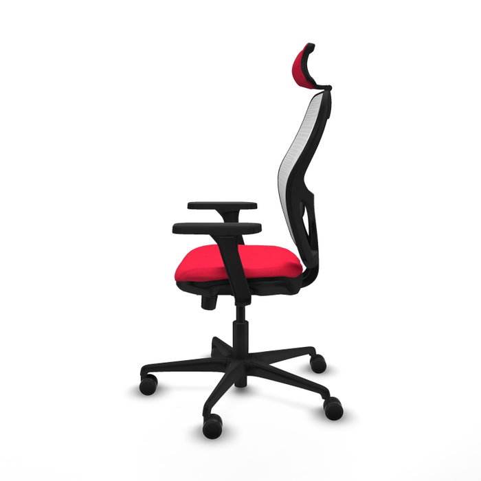 PIQUERAS Y CRESPO Silla de oficina Jorquera con mecanismo Sincro/Traslack Rojo y Blanco PIQUERAS Y CRESPO Silla de oficina Jorquera con mecanismo Sincro/Traslack Rojo y Blanco