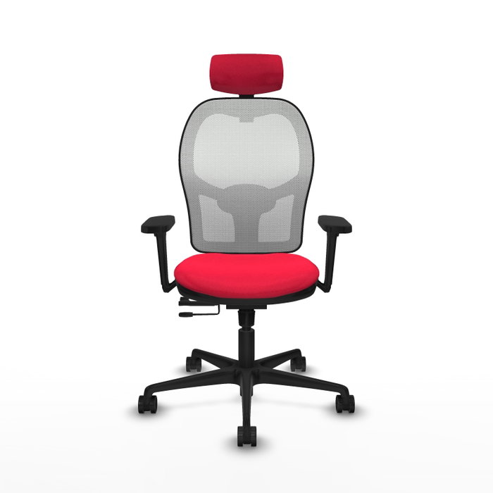 PIQUERAS Y CRESPO Silla de oficina Jorquera con mecanismo Sincro/Traslack Rojo y Blanco PIQUERAS Y CRESPO Silla de oficina Jorquera con mecanismo Sincro/Traslack Rojo y Blanco
