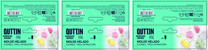 Inde Molde Helado Individual Frutas Silicona 12.2 x 10.2 x 3 cm (36 Unidades)