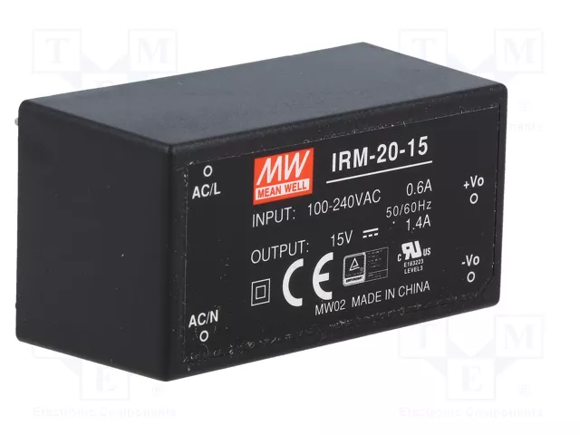 MEAN WELL IRM-20-15 Convertidor AC/DC 21W 15VDC