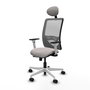 PIQUERAS Y CRESPO Silla de oficina Zulema con mecanismo Sincro/Traslack, Blanco y Gris
