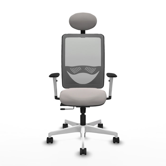 PIQUERAS Y CRESPO Silla de oficina Zulema con mecanismo Sincro/Traslack, Blanco y Gris PIQUERAS Y CRESPO Silla de oficina Zulema con mecanismo Sincro/Traslack, Blanco y Gris